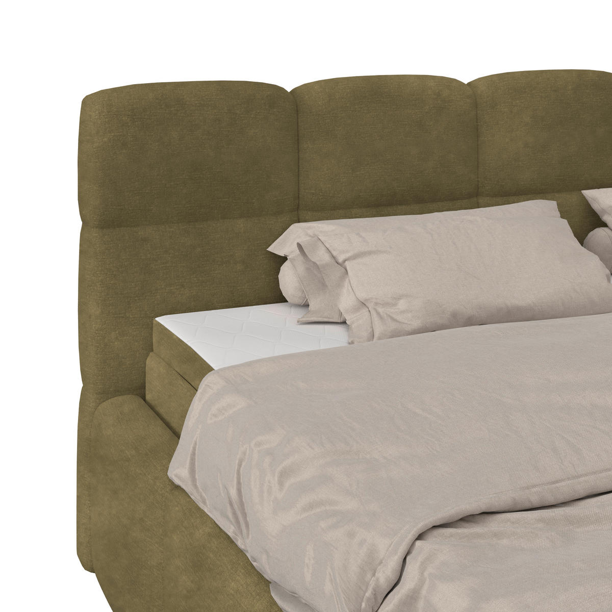 POLSTERBETT 160/200 cm,  in Grün, Matratze, Bettkasten, H3 = fest  - Schwarz/Grün, Trend, Kunststoff/Textil (160/200cm)