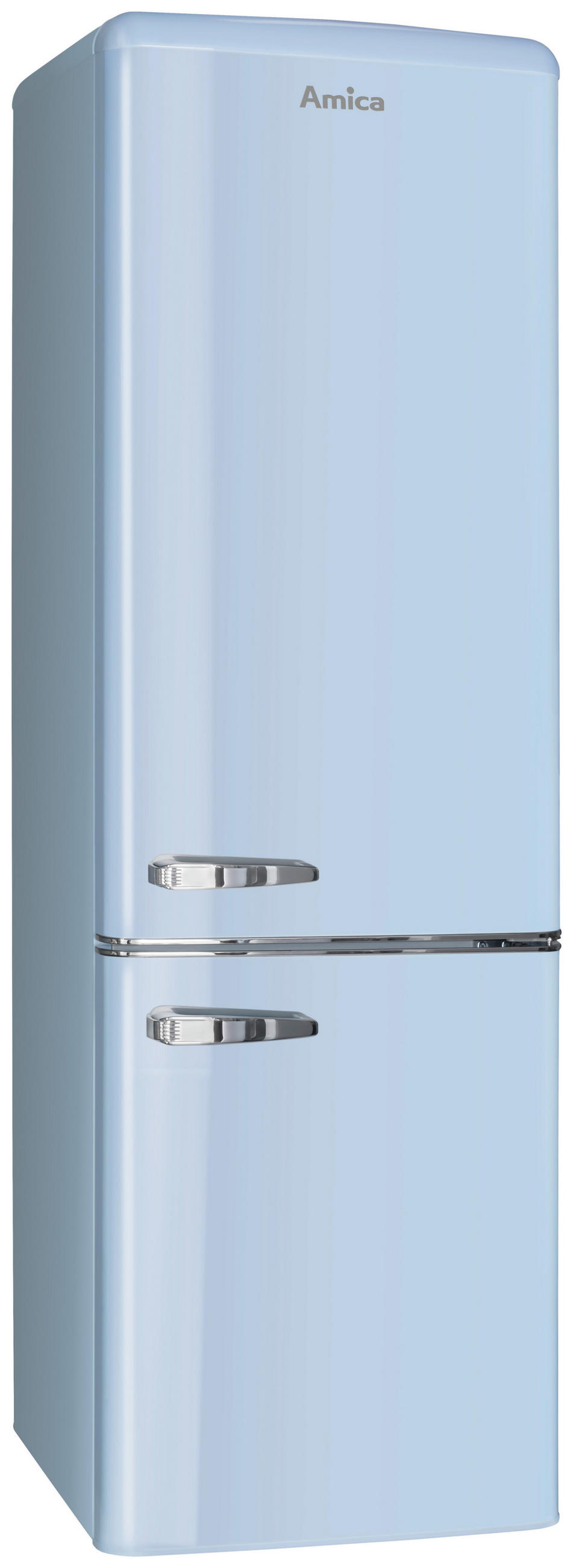KÜHL-GEFRIER-KOMBINATION KGCR387100L  - Hellblau, Basics, Metall (55/181/61,5cm) - Amica