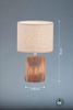 TISCHLEUCHTE 20/35 cm   - Sandfarben/Braun, Natur, Textil/Stein (20/35cm) - Fischer & Honsel