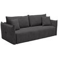 SCHLAFSOFA  mit Stoffauswahl, Liegefunktion, Rücken echt Webstoff Schwarz  - Schwarz, KONVENTIONELL, Kunststoff/Textil (224/90/107cm) - Carryhome