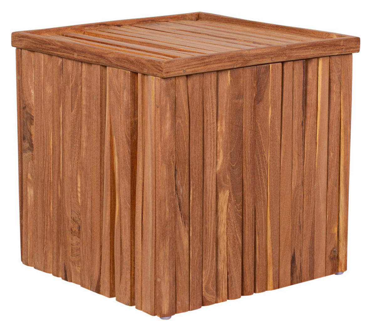 GARTENHOCKER  - Taupe/Braun, Basics, Holz/Textil (45/45/45cm) - Gardenson