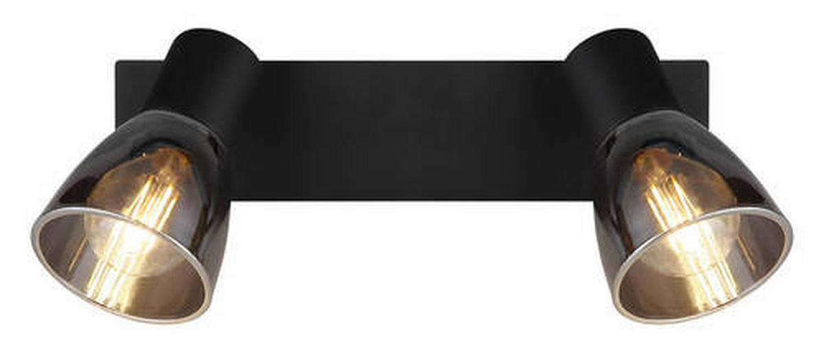 STRAHLER 25/7/15,5 cm   - Schwarz, Design, Glas/Metall (25/7/15,5cm) - Globo