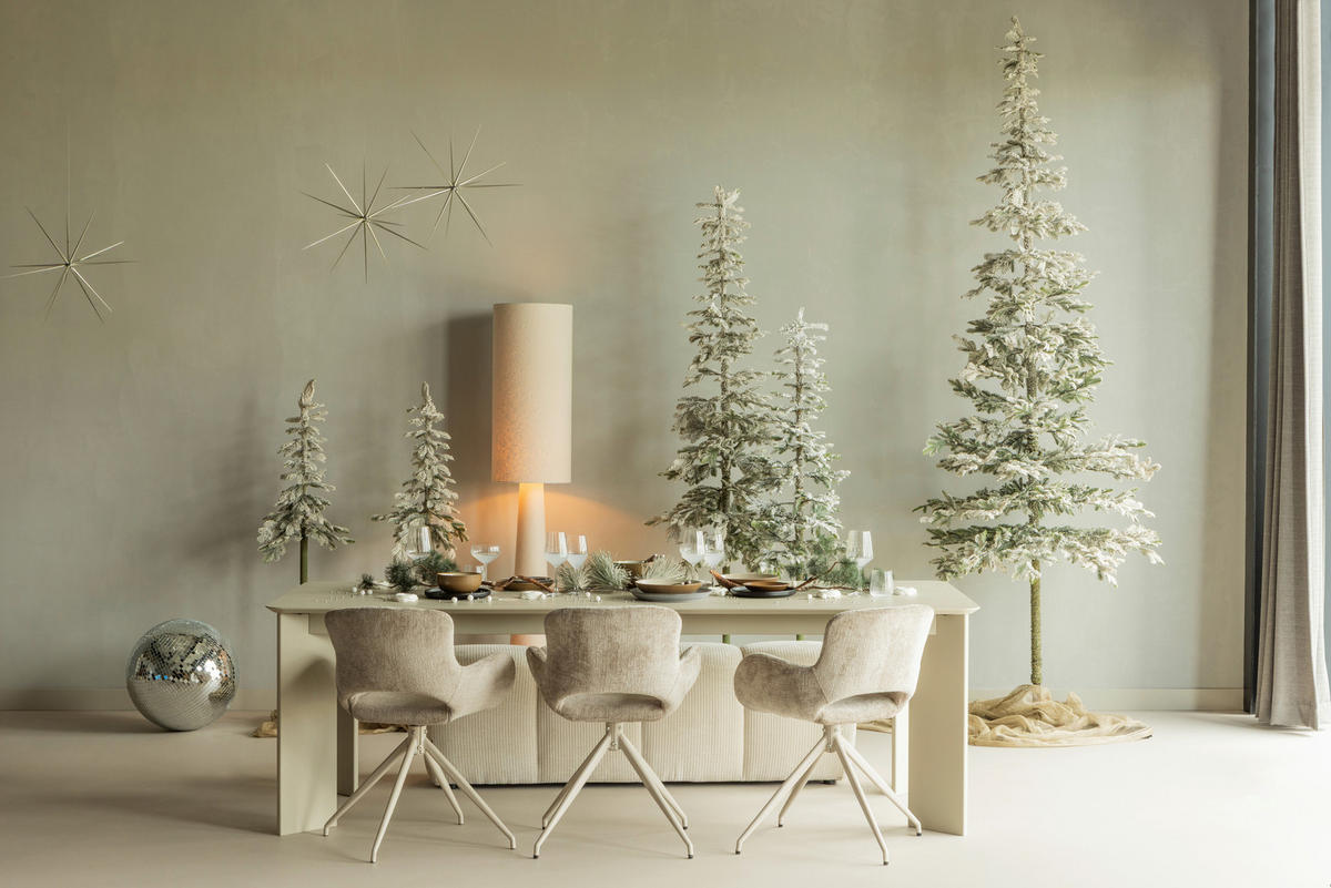 ARMLEHNSTUHL-SET 2 Stück  in Samt  - Sandfarben, MODERN, Textil/Metall (58/58/82cm) - Livetastic