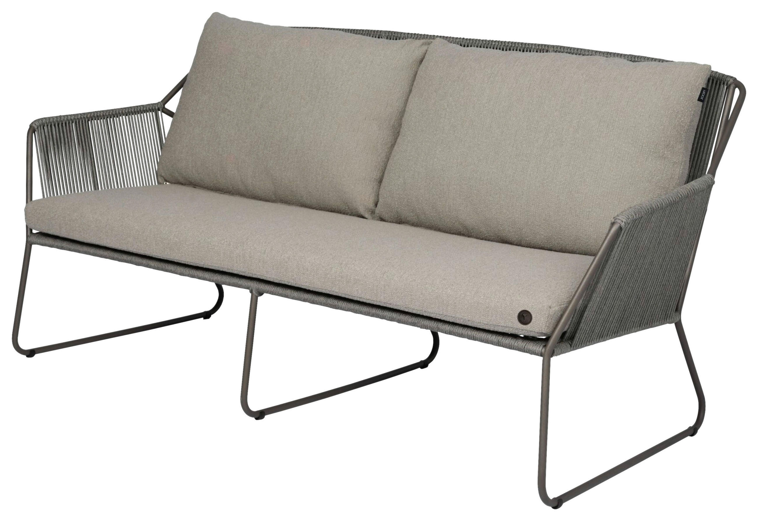 LOUNGESOFA 172/84/82 cm Edelstahl  - Taupe/Schlammfarben, Basics, Textil/Metall (172/84/82cm) - Joop!