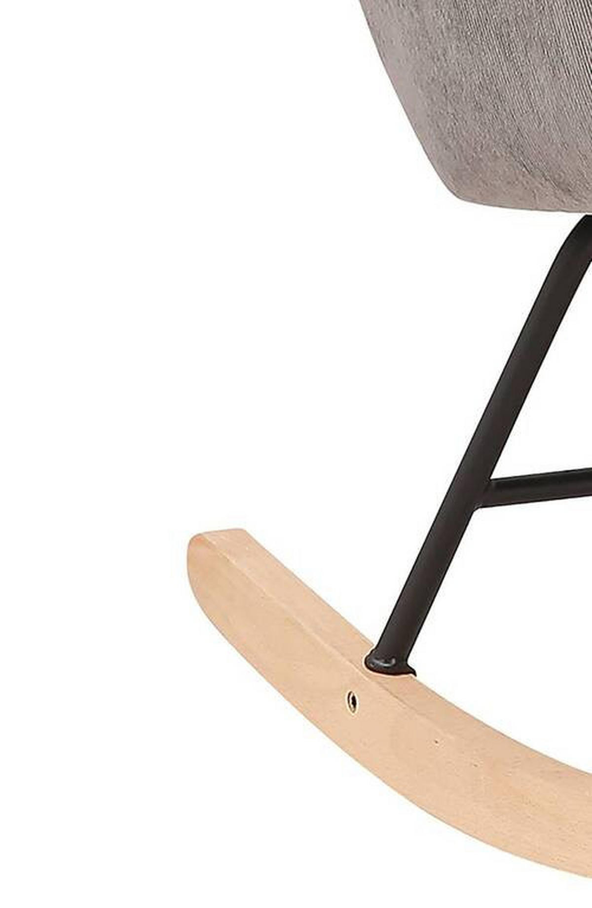 SCHAUKELSESSEL Cord Grau    - Buchefarben/Schwarz, MODERN, Holz/Textil (72/92/92cm) - MID.YOU