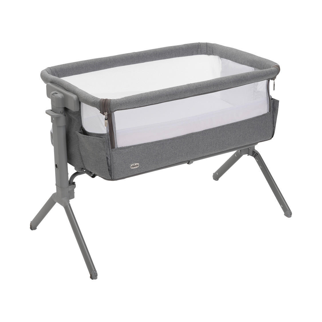 BEISTELLBETT Next2Me Armonia  - Grau, Basics, Textil/Metall (99/69/83/55,5cm) - Chicco