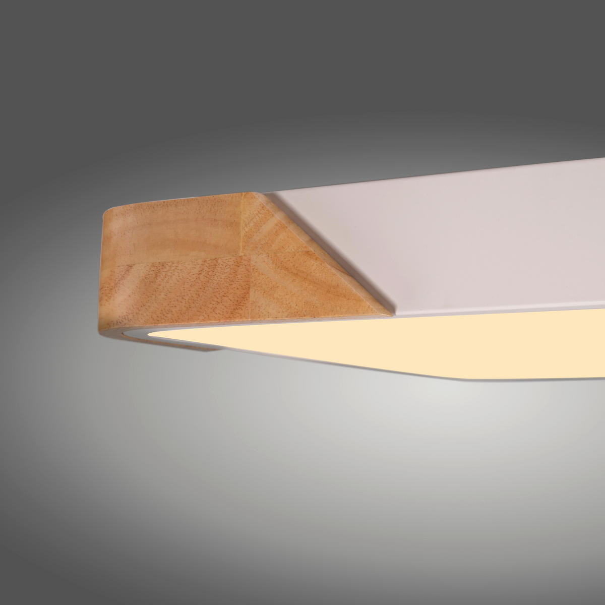 STROPNA LED-SVETILKA   24 W//3000 K/230 V/ - bela, Basics, kovina/les (32/32/5.5cm)