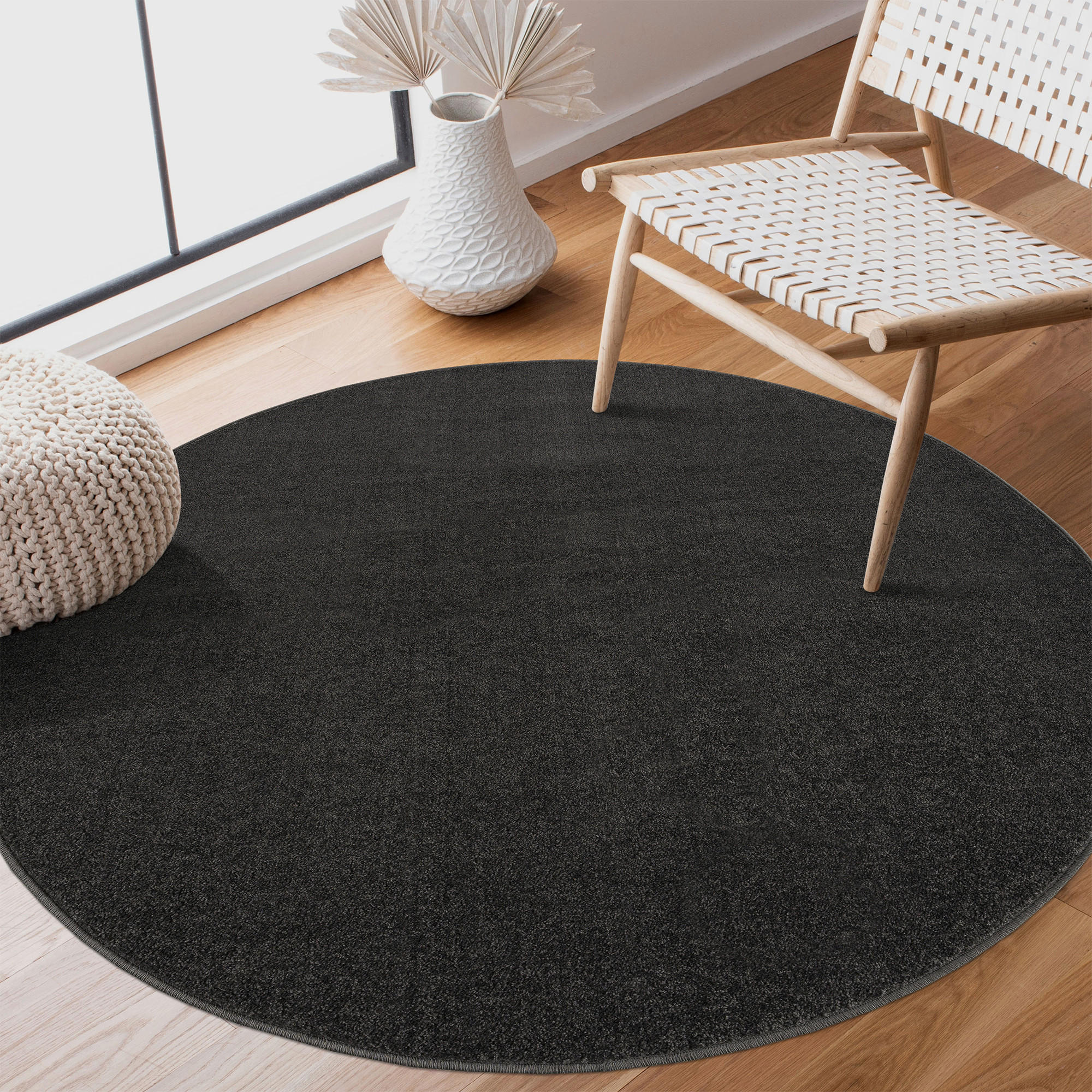 TKANA PREPROGA Uni 200 cm tkano temno siva - temno siva, Trendi, umetna masa/tekstil (200cm)