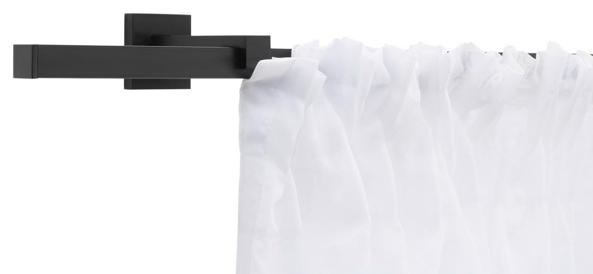 TYČ NA ZÁVĚSY A PŘÍSLUŠENSTVÍ  160 cm - černá, Design, kov (160cm) - Homeware