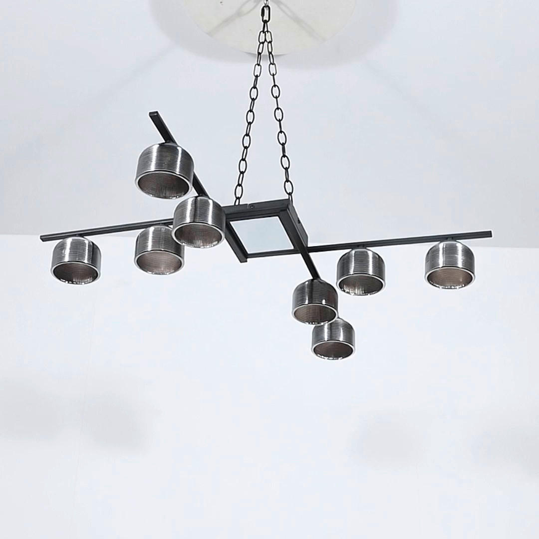 DECKENLEUCHTE    89/89/14 cm  - Chromfarben/Schwarz, Trend, Glas/Kunststoff (89/89/14cm) - Novel