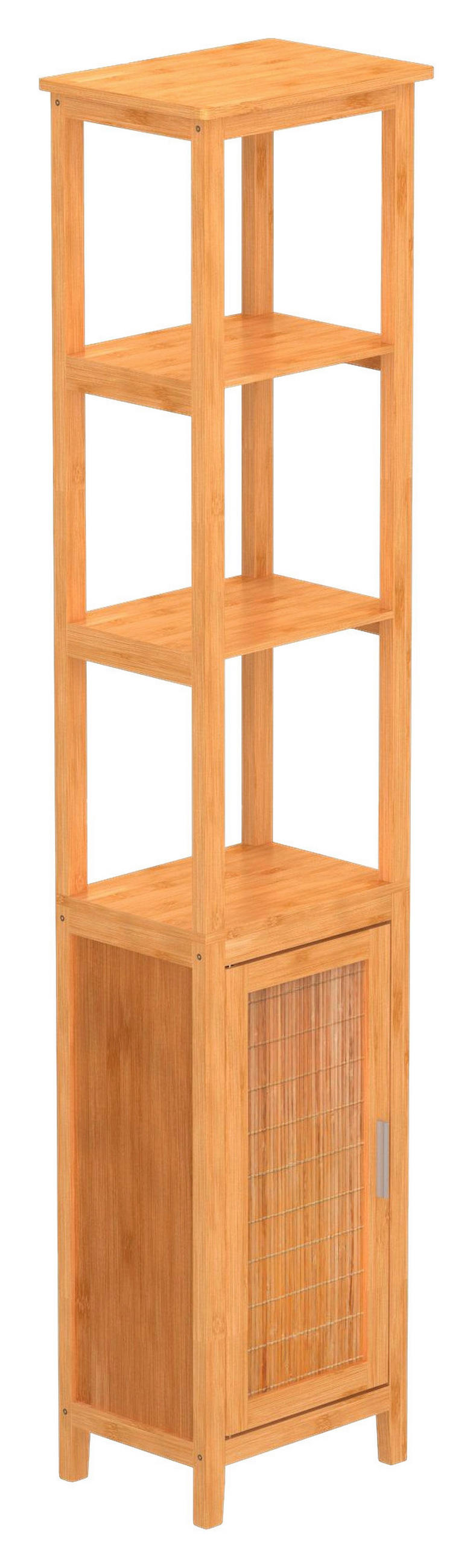 HOCHSCHRANK 40,0/190,0/30,0 cm  - Silberfarben, Natur, Holz/Metall (40,0/190,0/30,0cm) - Carryhome