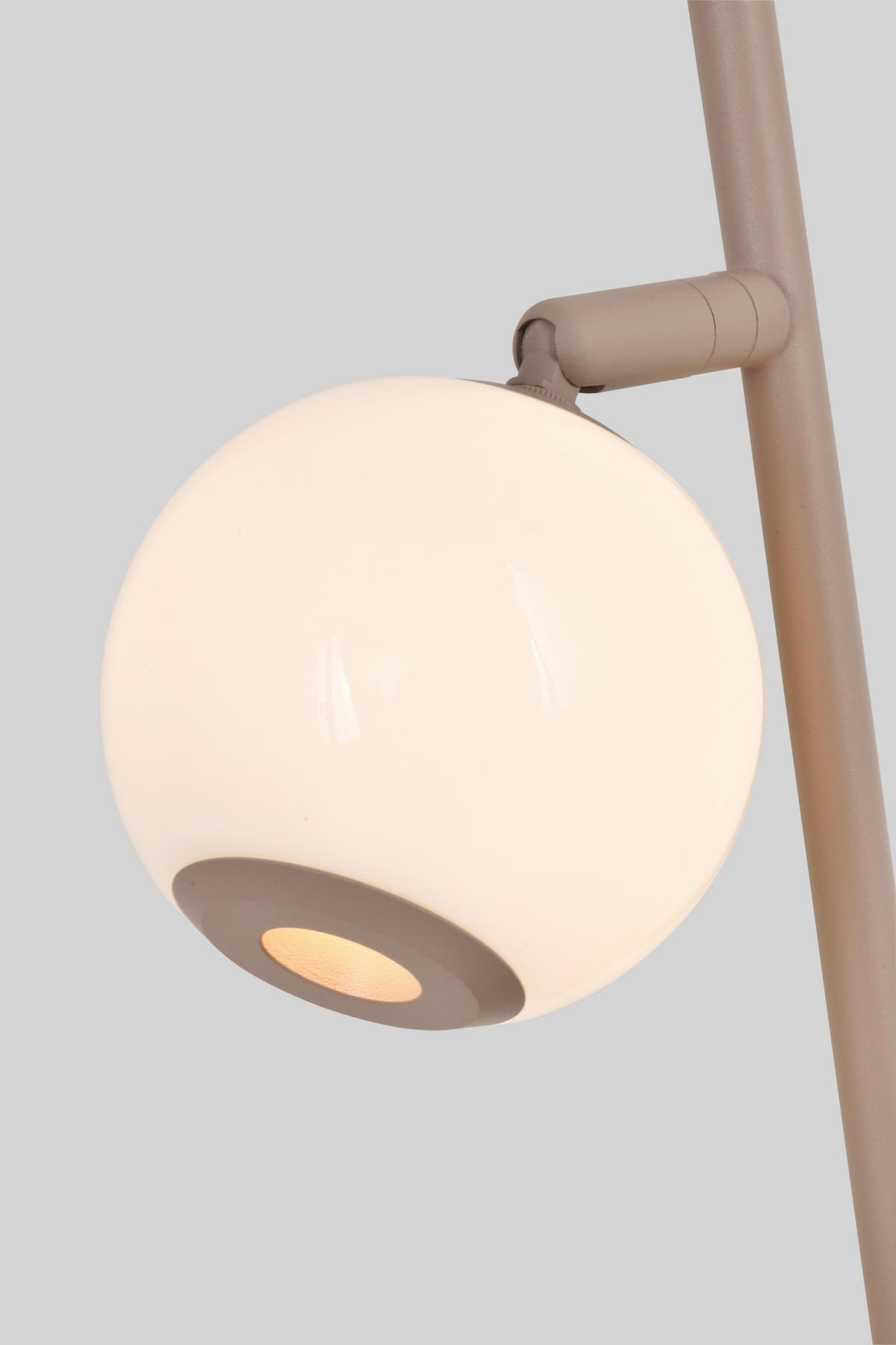 LED-TISCHLEUCHTE Luberon 32,5/49,5/19 cm  - Sandfarben/Schwarzchrom, Design, Glas/Kunststoff (32,5/49,5/19cm)