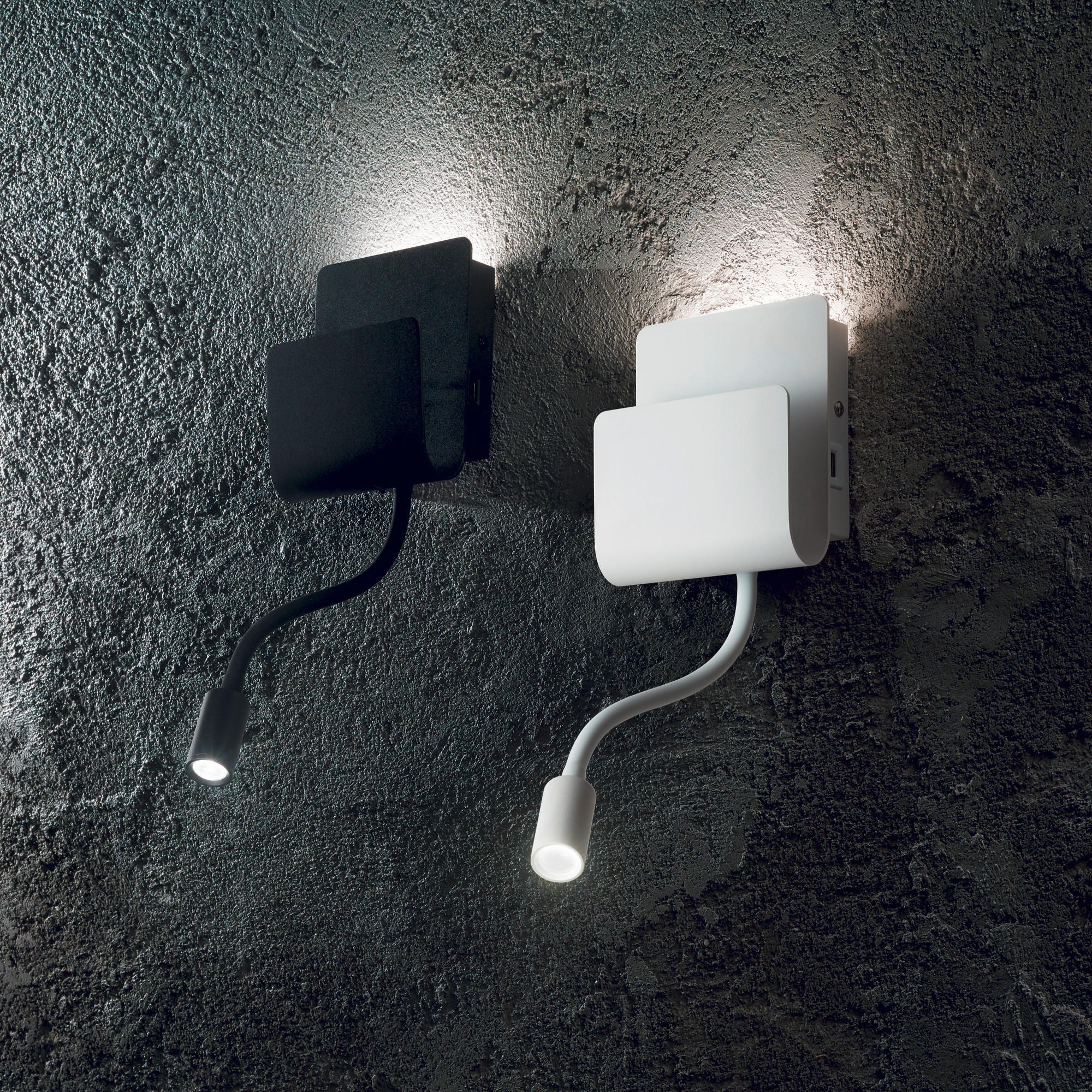 WANDLEUCHTE 13/13,5/23,5 cm   - Weiß, Design, Metall (13/13,5/23,5cm) - Ideal Lux