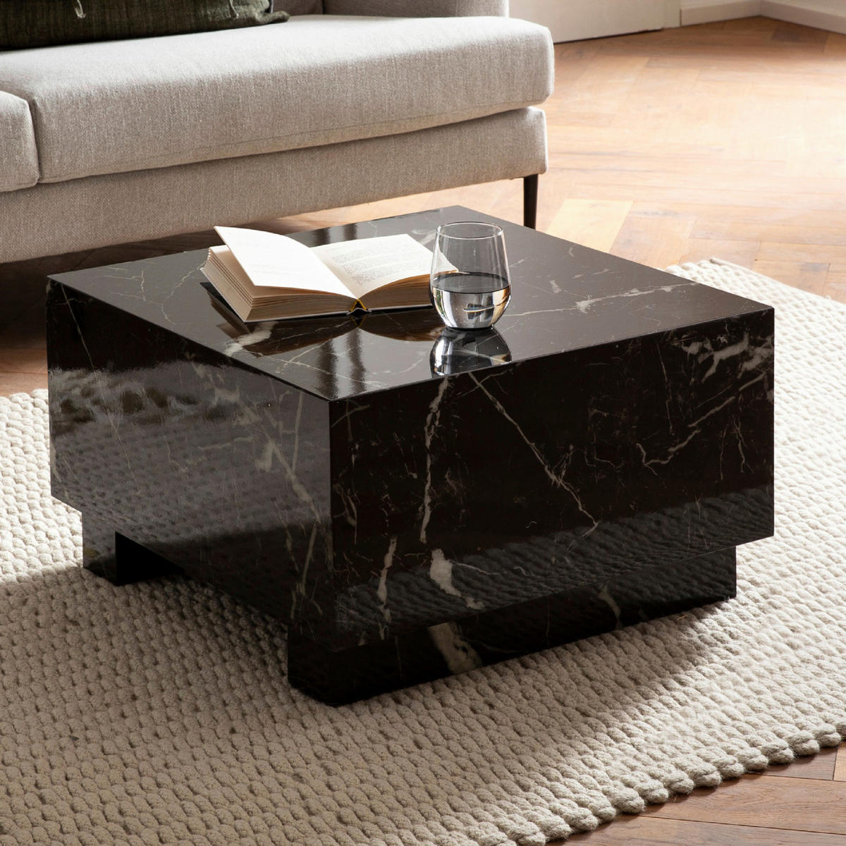 COUCHTISCH in Holzwerkstoff 60/60/35 cm   - Schwarz Hochglanz, Lifestyle, Holzwerkstoff (60/60/35cm) - Livetastic