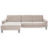 ECKSOFA in Cord Hellbraun  - Hellbraun/Schwarz, Modern, Textil/Metall (177/302cm) - Beldomo Style