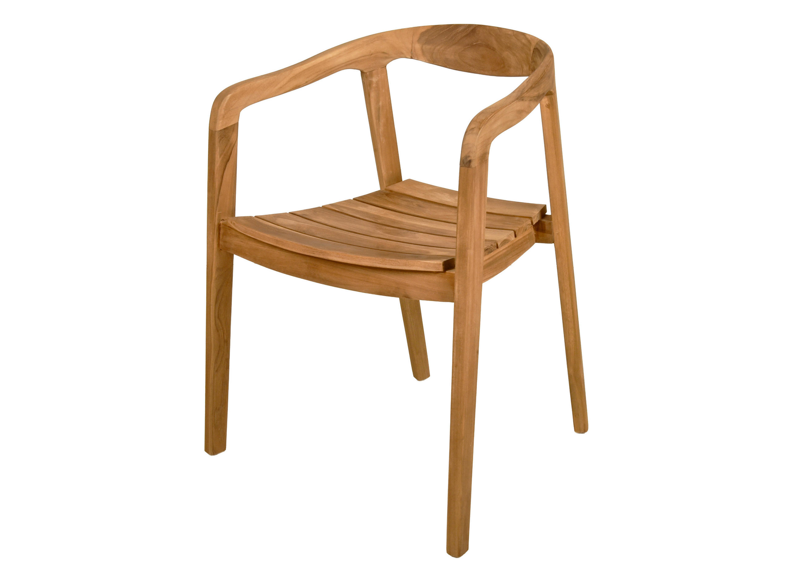 Gardenson Gartenstuhl Hellbraun, Teak 54x74x54 cm