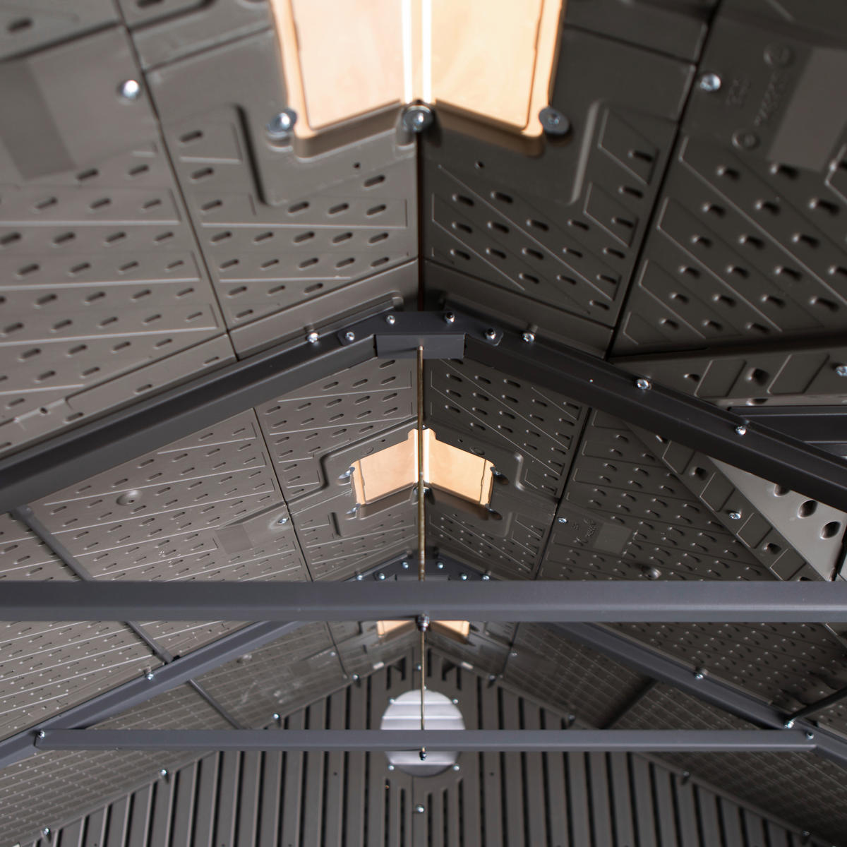 GERÄTEHAUS 305/244/244 cm  - Dunkelgrau, Basics, Kunststoff (305/244/244cm)