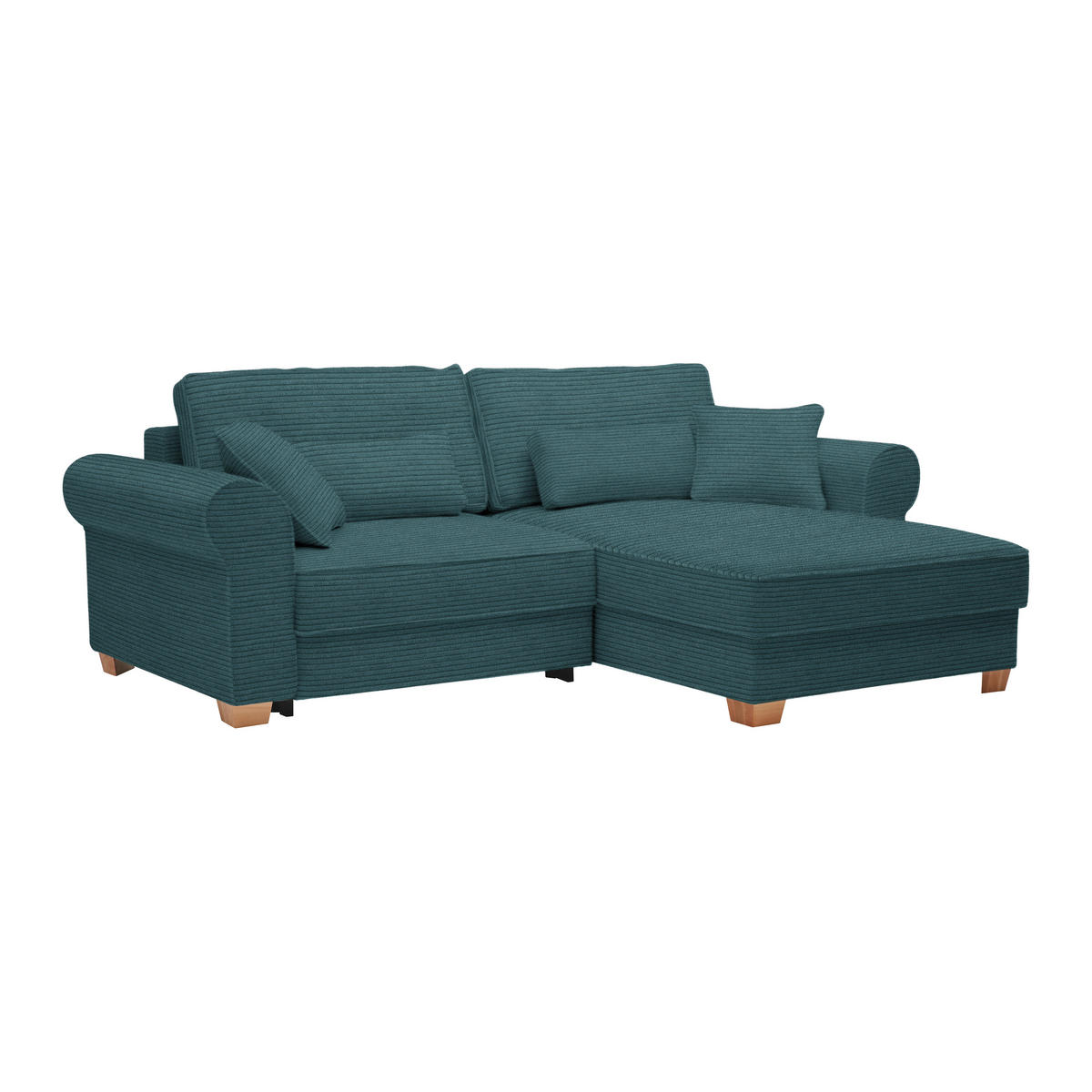 HÖRNSOFFA i petrol  - petrol, Modern, trämaterial/trä (255/185cm) - MID.YOU
