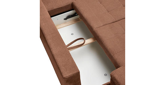 ECKSOFA  in Webstoff Dunkelorange  - Dunkelorange/Schwarz, KONVENTIONELL, Kunststoff/Textil (282/162cm) - Carryhome