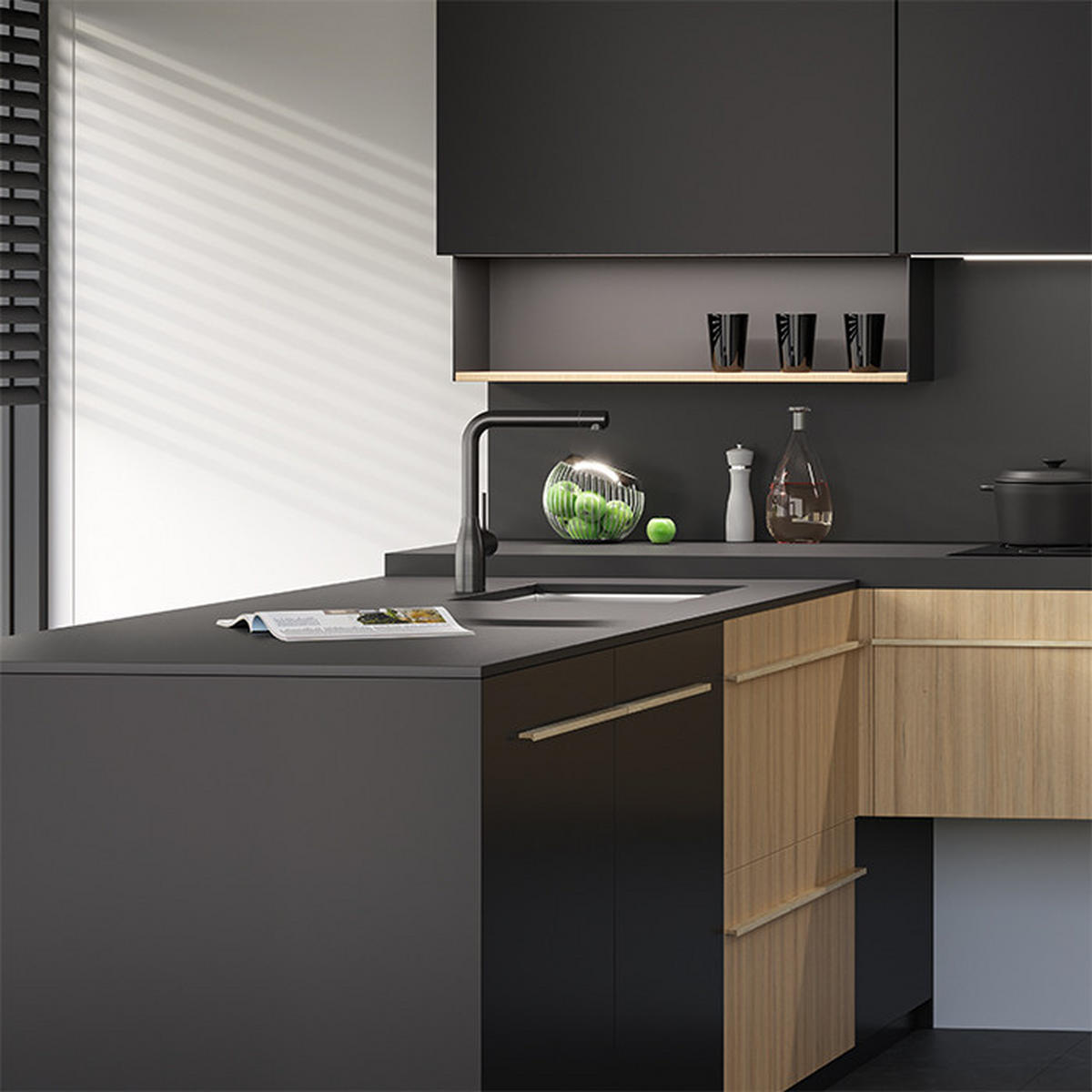 KÜCHENARMATUR - Chromfarben, Basics, Metall (57/30/7cm) - HKT