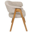ARMLEHNSTUHL   Bouclé  Eichefarben, Beige  - Eichefarben/Beige, KONVENTIONELL, Holz/Textil (63,5/82/58cm) - Linea Natura