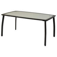 VRTNA MIZA kovina, steklo barve grafita  - barve grafita, Moderno, kovina/steklo (150/90/74,5cm) - Gardenson