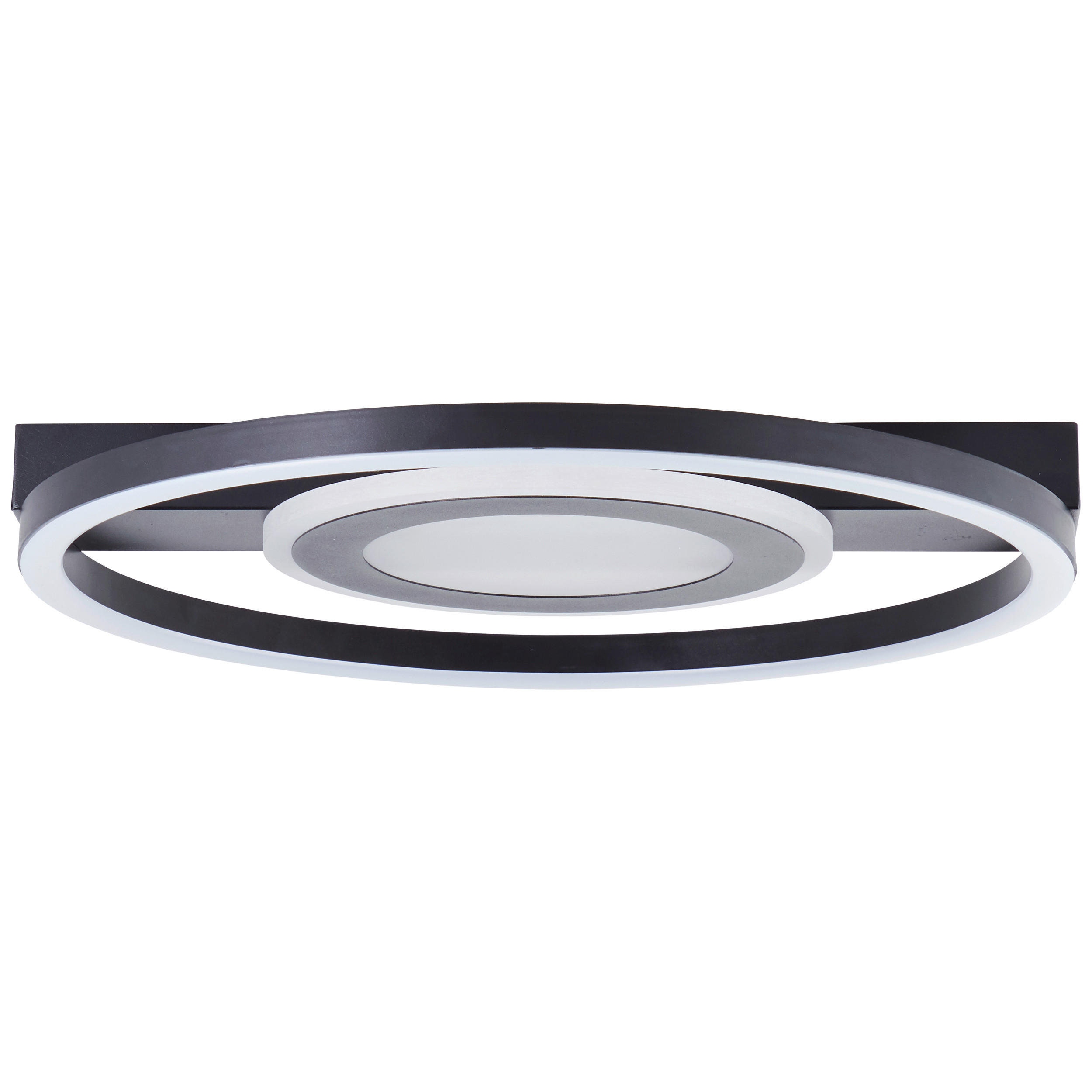 STROPNÍ LED SVÍTIDLO, 5/37/37 cm - černá, Basics, kov/plast (5/37/37cm)