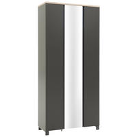 GARDEROBNA OMARA furnirano siva, barve hrasta - siva/barve hrasta, Design, kovina/leseni material (89/193/37cm) - Dieter Knoll