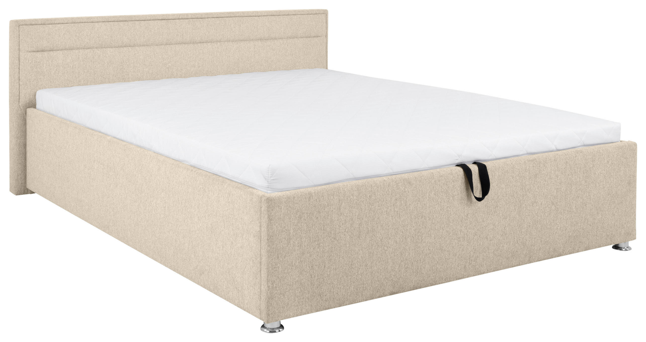 POLSTERBETT Matratze, Lattenrost, Bettkasten Beige 160/200 cm  - Beige, MODERN, Holz/Kunststoff (160/200cm) - MID.YOU