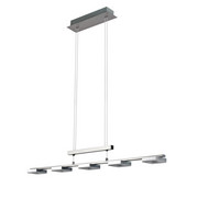 VISEČA LED SVETILKA REAL - aluminij/krom, Design, kovina/umetna masa (90,5/8/150cm) - Novel