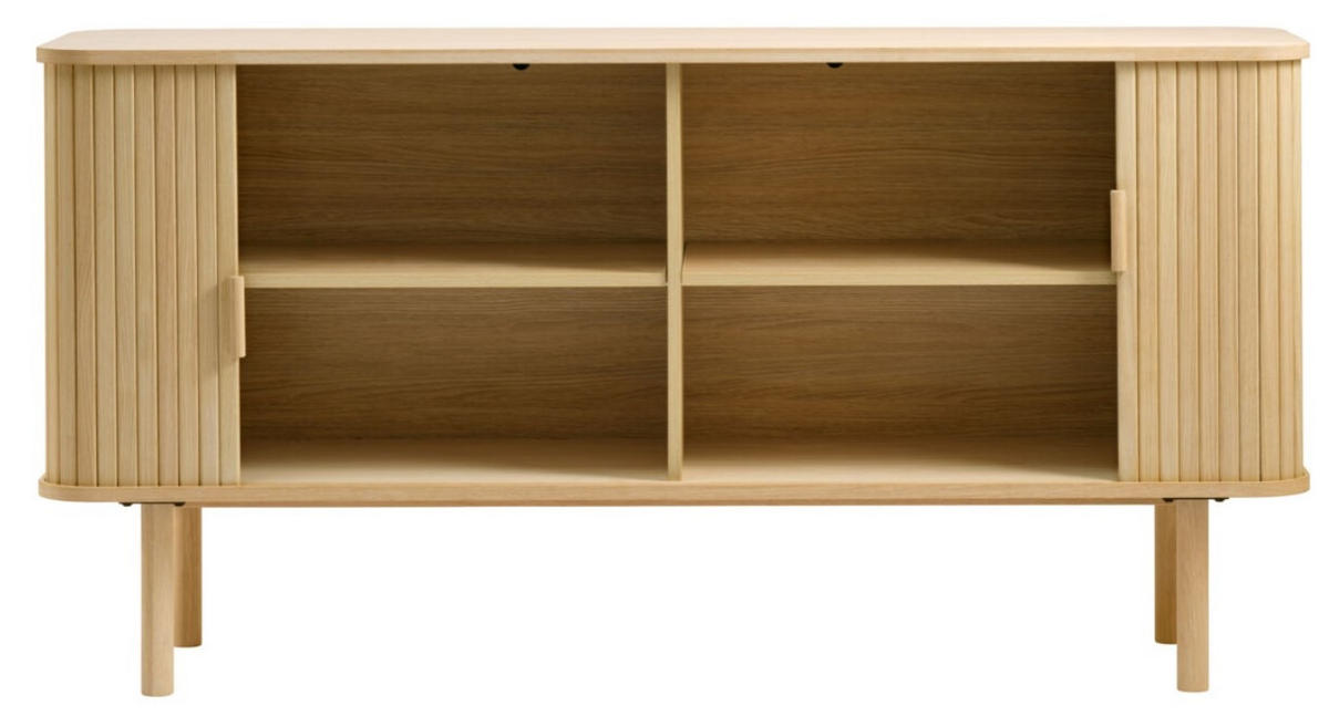 SIDEBOARD ekfärgad  160/76/45 cm  - ekfärgad, Design, trämaterial/trä (160/76/45cm) - Niels Andersson