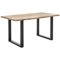 ESSTISCH in Holz 140/90/76 cm  - Schwarz/Akaziefarben, Basics, Holz (140/90/76cm) - MID.YOU