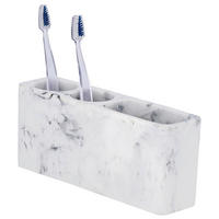 ZAHNBÜRSTENHALTER DESIO  - Weiß/Grau, KONVENTIONELL, Kunststoff (22/10,2/6,4cm) - Wenko