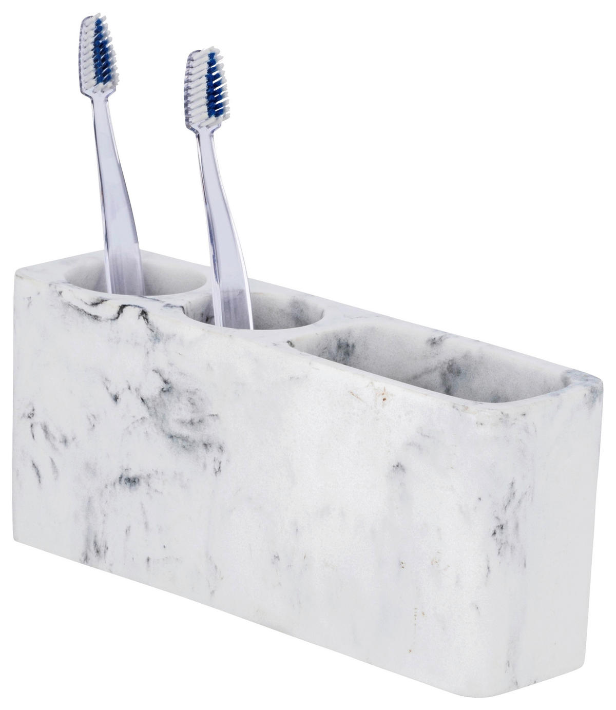 ZAHNBÜRSTENHALTER DESIO  - Weiß/Grau, KONVENTIONELL, Kunststoff (22/10,2/6,4cm) - Wenko