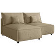 ECKSOFA Beige Webstoff Zierkissen, Rückenkissen, Rücken echt  - Beige/Schwarz, MODERN, Kunststoff/Textil (153/200cm) - Xora