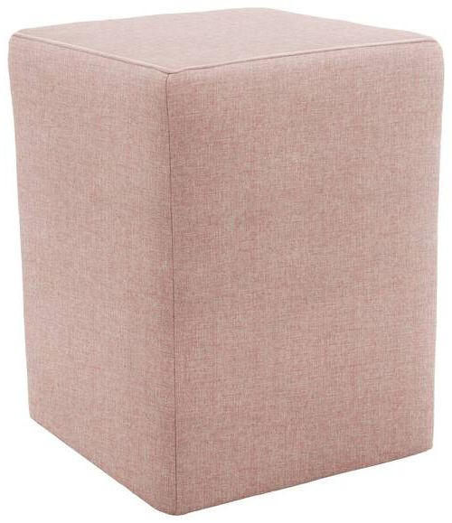 HOCKER Webstoff Rosa  - Silberfarben/Schwarz, Design, Kunststoff/Textil (38/47/38cm) - LOOKS by W.Joop