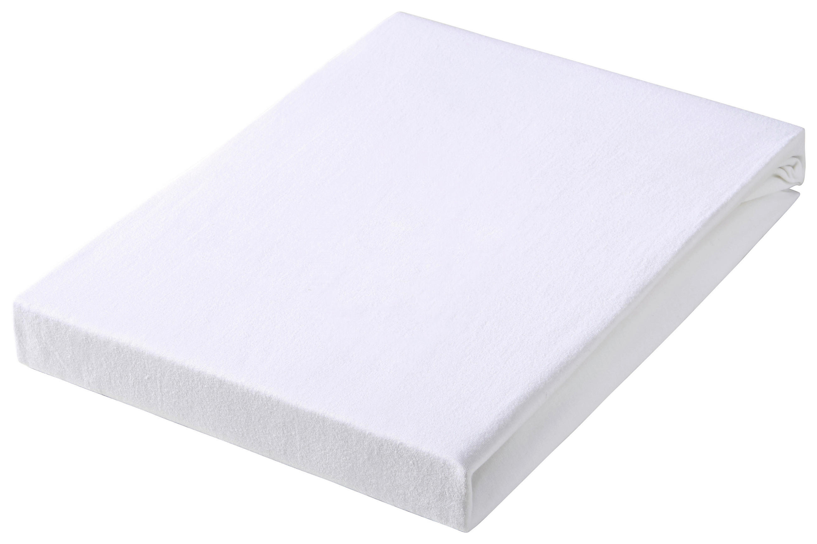 SPANNBETTTUCH Jersey  - Weiß, Basics, Textil (180-200/200-220cm) - Novel