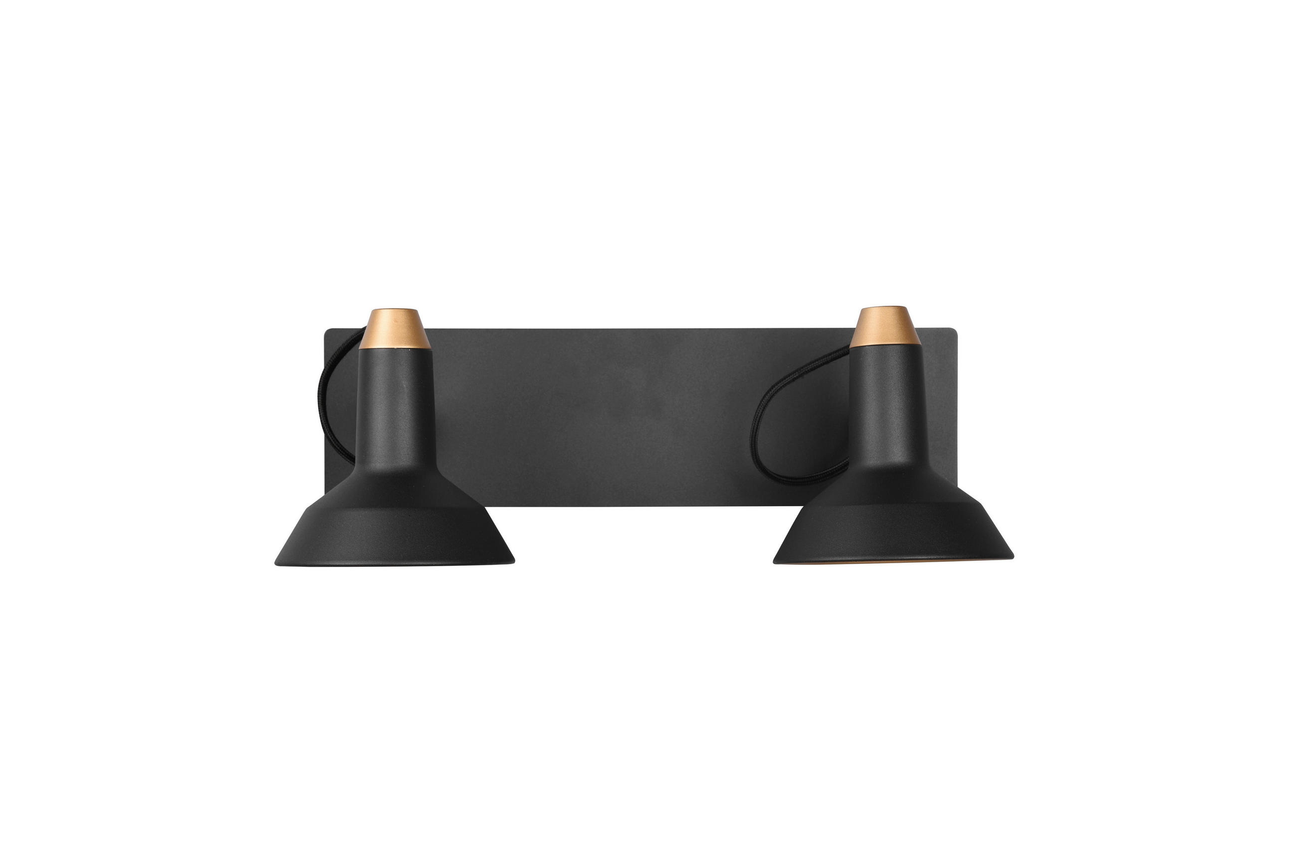 STRAHLER 40/22,8/13,8 cm   - Goldfarben/Schwarz, KONVENTIONELL, Metall (40/22,8/13,8cm) - Trio Leuchten