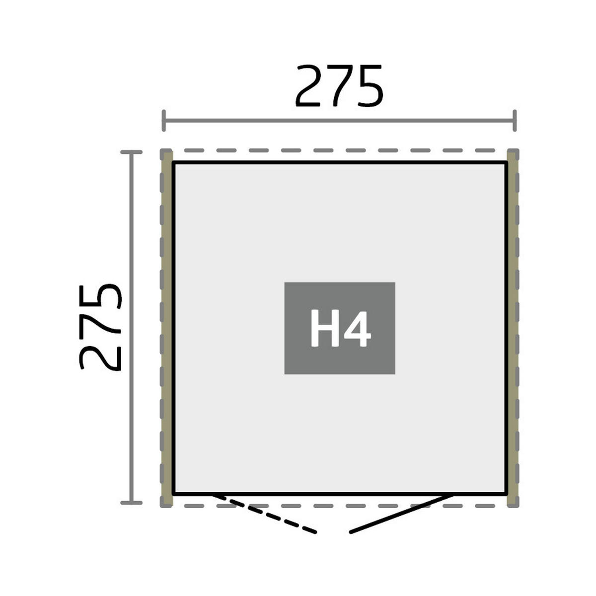 GERÄTEHAUS 275/222/275 cm  - Silberfarben, Basics, Metall (275/222/275cm) - Biohort