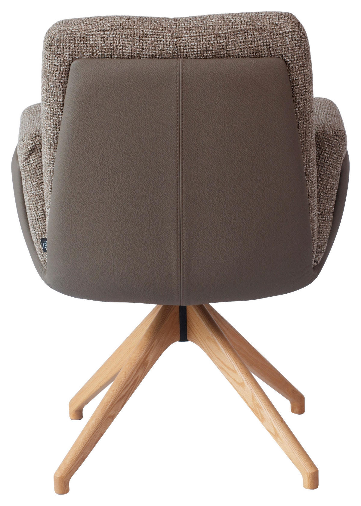 ARMLEHNSTUHL  Sitzfläche 360° drehbar, automatische Rückholfunktion Webstoff  Eichefarben, Graubraun  - Eichefarben/Graubraun, Design, Holz/Textil (62/89/66,5cm) - Johann Jakob