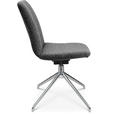 STUHL  in Aluminium Flachgewebe Metall, Textil  - Alufarben/Grau, Design, Textil/Metall (46/81,5-84,5/55cm) - Johann Jakob