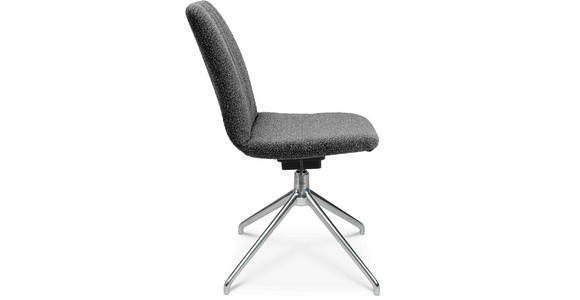 STUHL in Aluminium Flachgewebe Metall, Textil - Alufarben/Grau, Design, Textil/Metall (46/81,5-84,5/55cm) - Johann Jakob