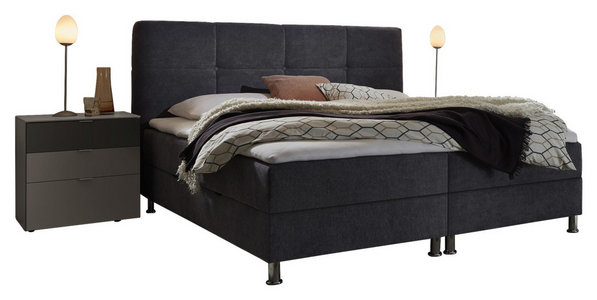 Boxspringbett 180x200 Mit Bettkasten Grau Finden