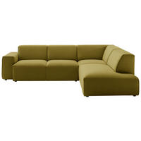 ECKSOFA Gelb, Grün Cord  - Gelb/Schwarz, Design, Kunststoff/Textil (270/210cm) - Pure Home Lifestyle