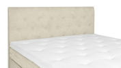 BOXSPRINGBETT 180/200 cm  in Beige  - Chromfarben/Beige, Design, Textil/Metall (180/200cm) - Welnova