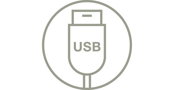 AKKU-TISCHLEUCHTE Atlanta 9/18 cm  - Nickelfarben, Basics, Kunststoff/Metall (9/18cm) - Novel