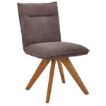 STUHL Feincord Taupe Wildeiche massiv  - Taupe/Wildeiche, Design, Holz/Textil (47/87/62cm) - Johann Jakob