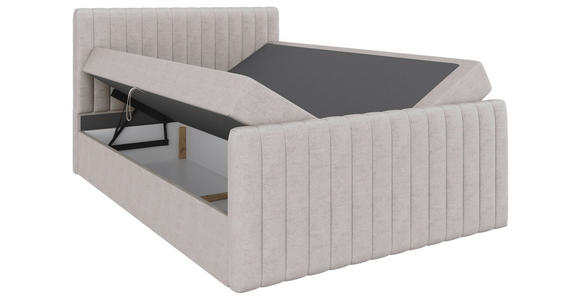 BOXBETT 140/200 cm  in Beige  - Beige/Schwarz, Basics, Kunststoff/Textil (140/200cm) - Carryhome