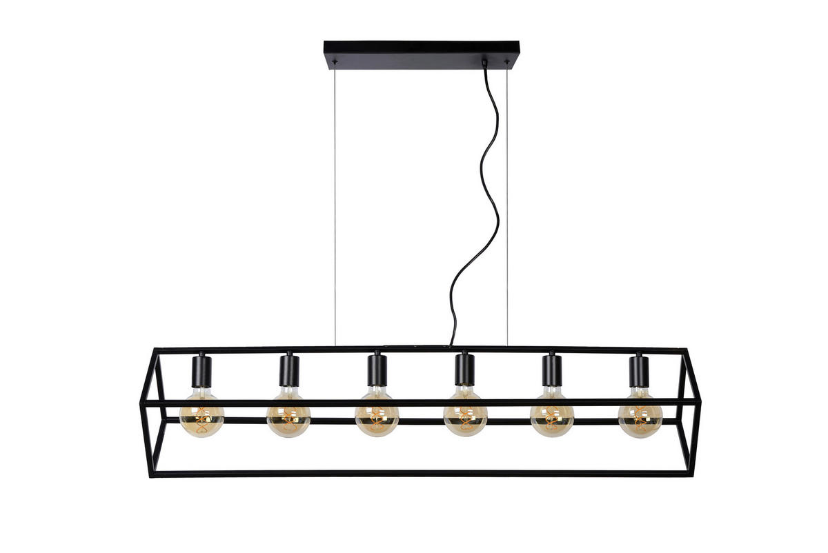 HÄNGELEUCHTE 120/25/161 cm  - Schwarz, Basics, Metall (120/25/161cm) - Lucide