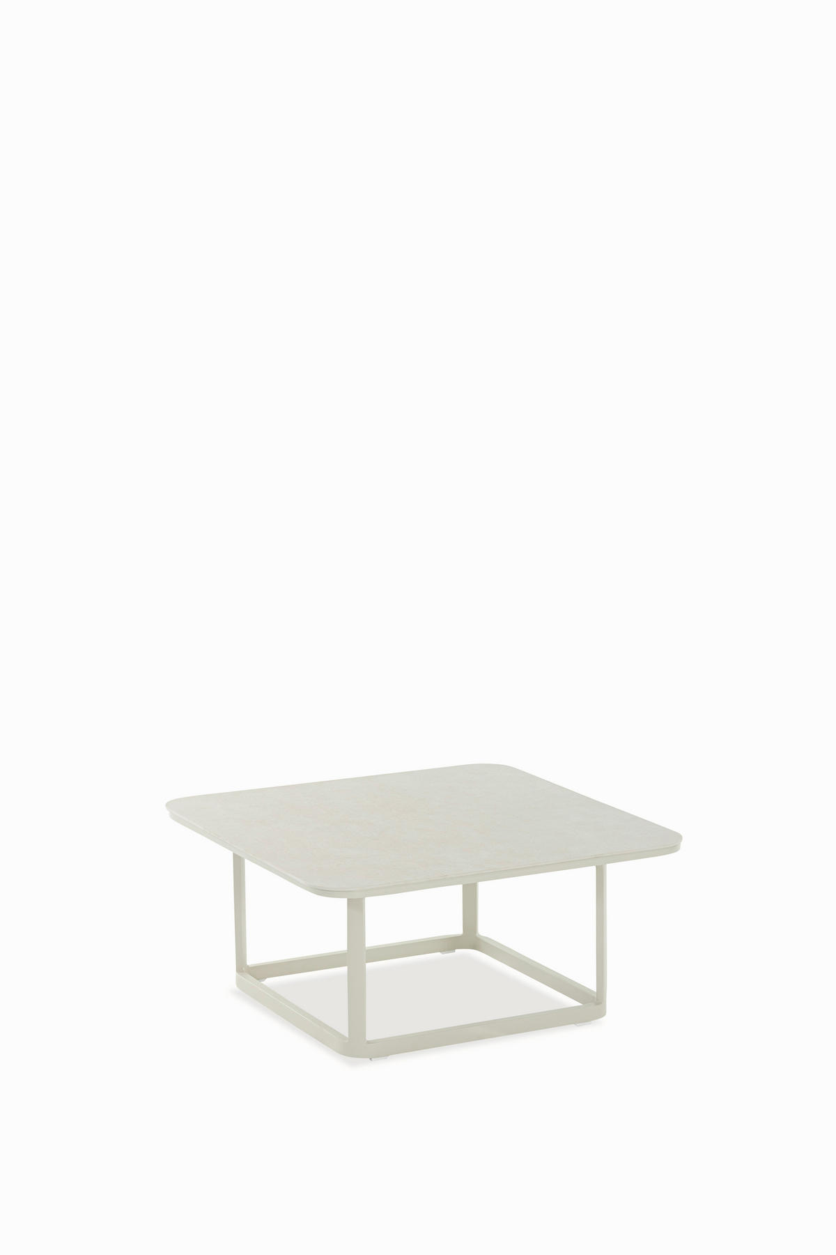 LOUNGETISCH 80/80/37,5 cm Metall, Glas  - Grauweiß, Basics, Glas/Metall (80/80/37,5cm) - Niehoff Garden